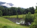 Pond and alpine scenery by the castle