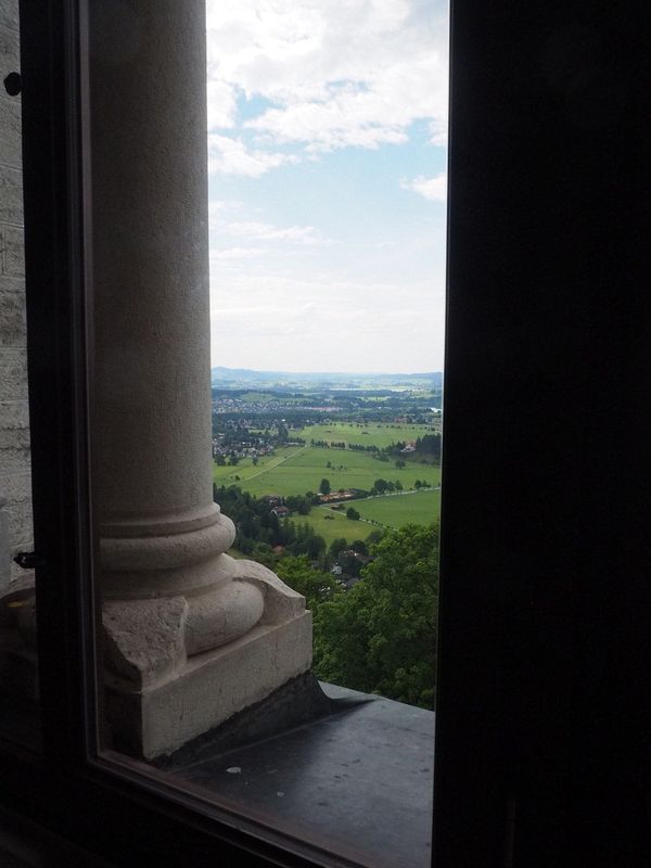 View of countryside from with the castle