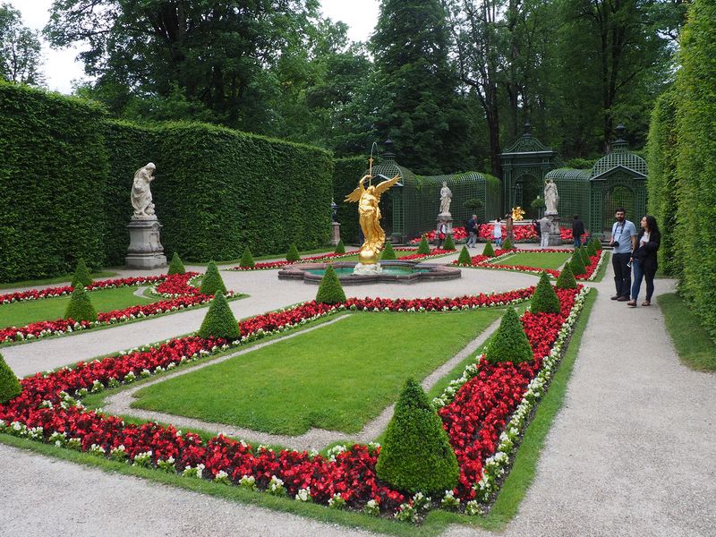 West parterre of the castle