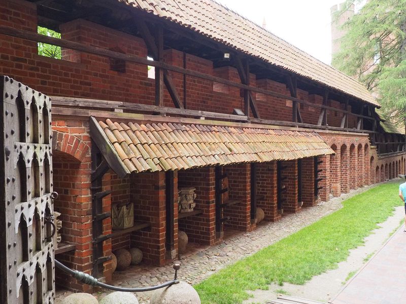 Castle wall with guard walkway