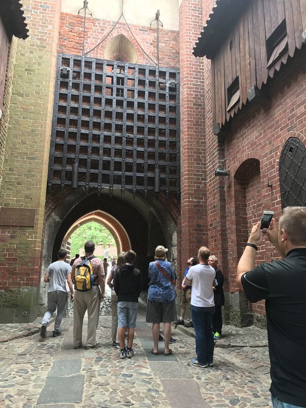 Dave takes a picture of the main gate