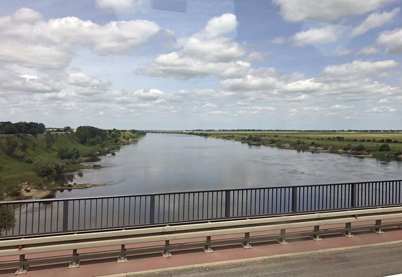 We cross the Nogat River several times on our way to Malbork