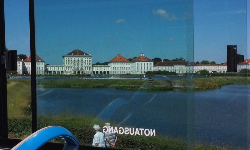 The bus arrives at Nymphenburg Palace