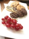 Berries and cookies in our hotel room