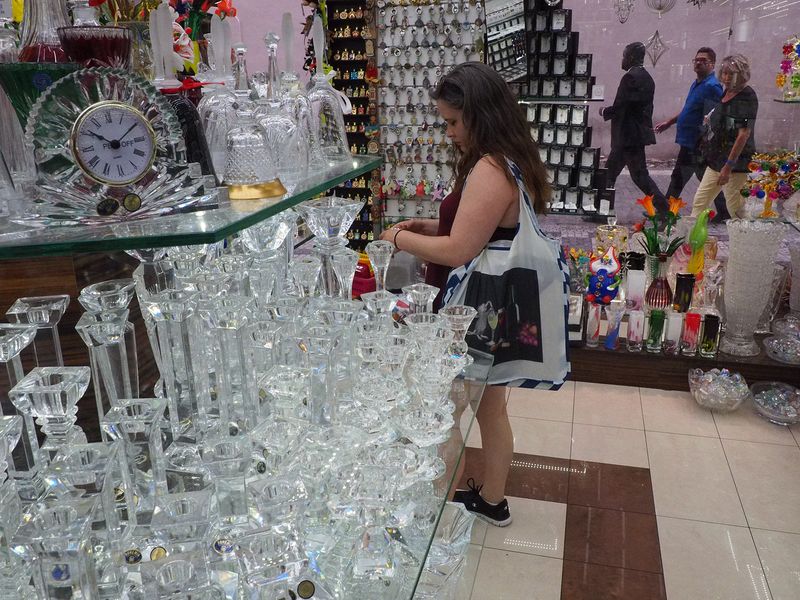 Jessica shopping for crystal