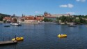 Many types of boats on the river