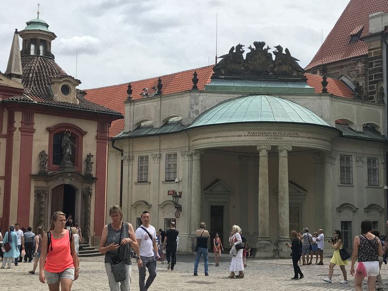 The domed building is dedicate to the Empress Maria Theresa