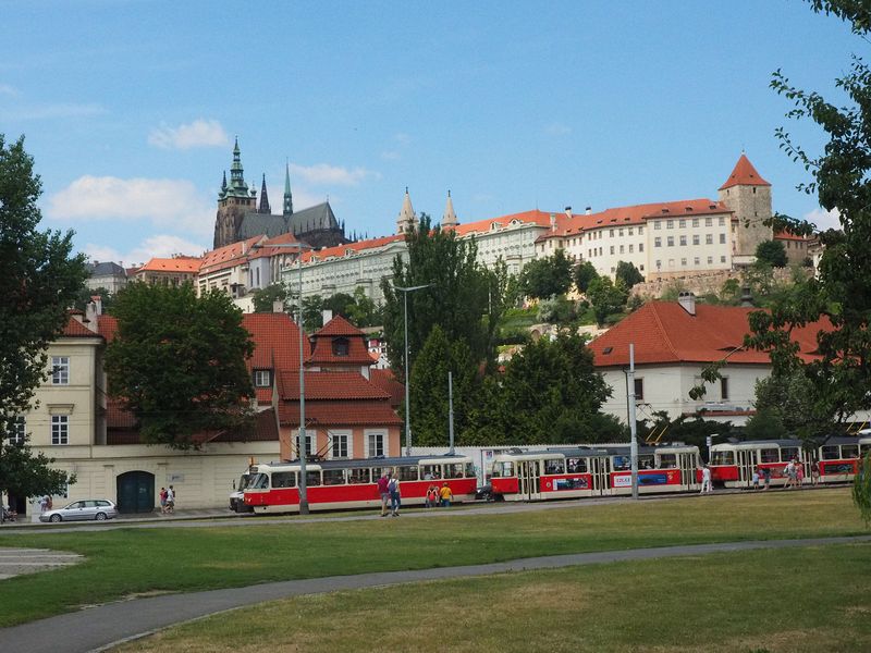 View of Prague Castle from the front door of our hotel