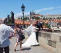 Wedding photos on the bridge