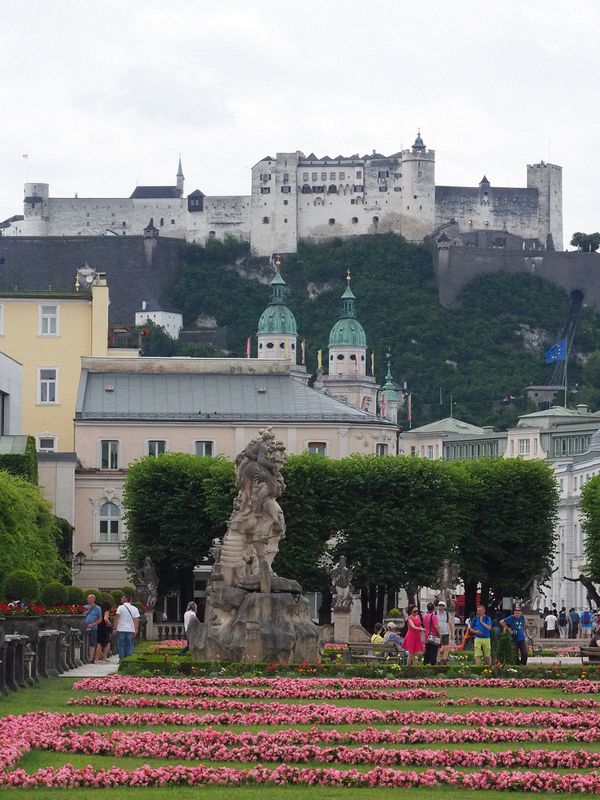 Salzburg Fortress looms above the town