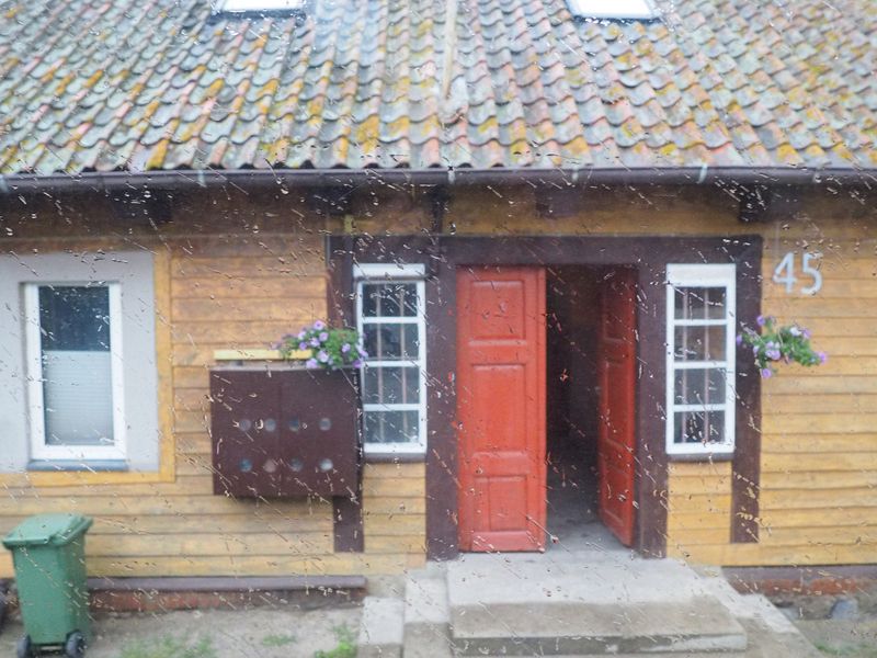 A country house in the rain