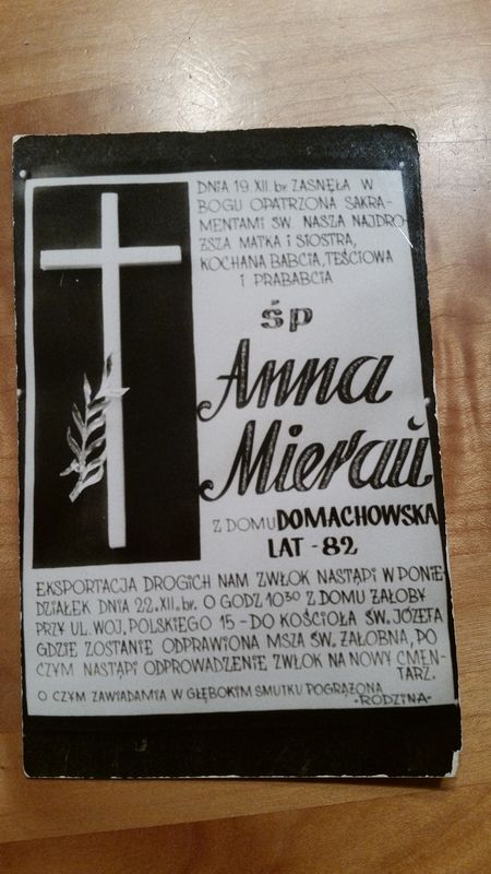 Anna Mierau's memorial