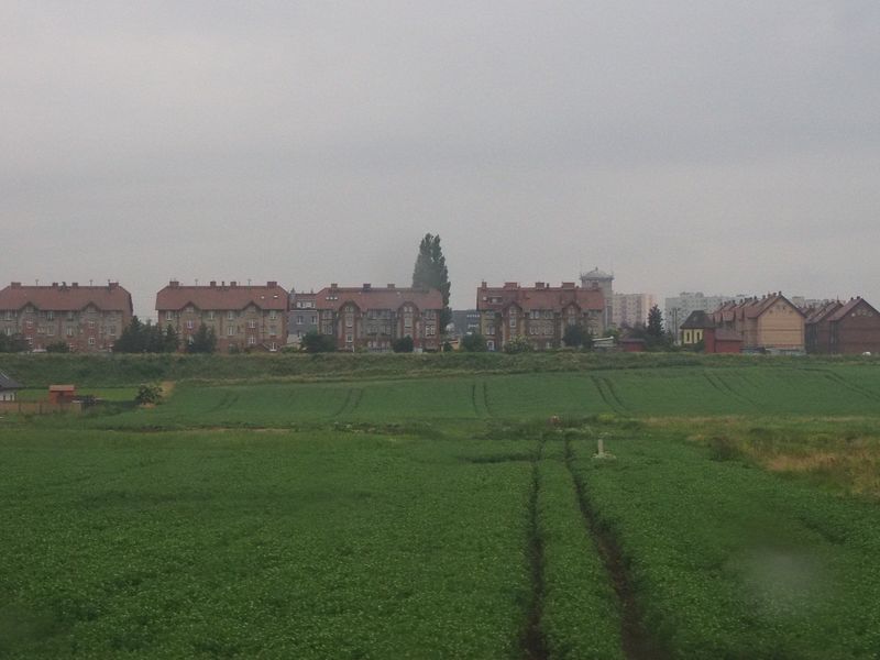 Apartments on the edge of town near the fields