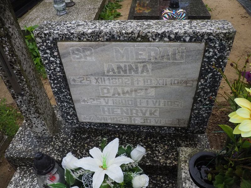 Close up of the head stone