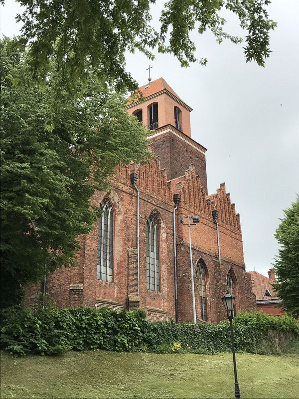 Side view of the church