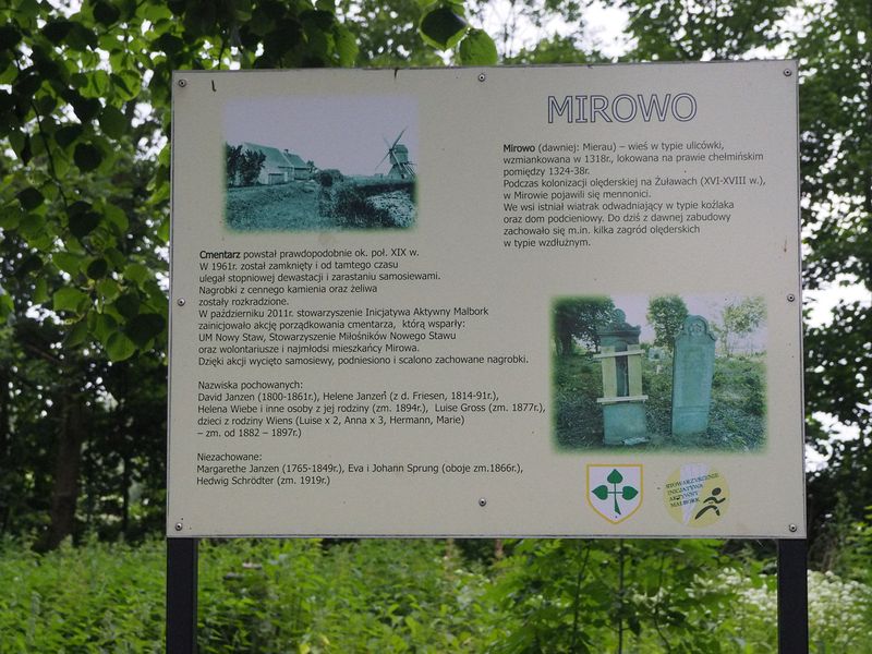 Sign about the cemetery