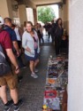 Diane browsing the flea market