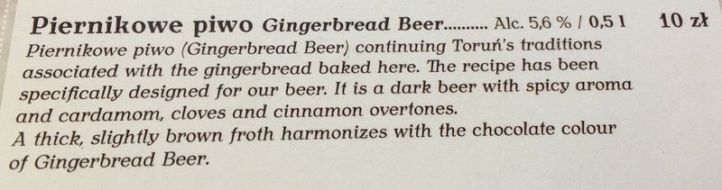 Gingerbread beer