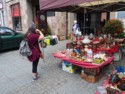 Jessica eyes the flea market offerings