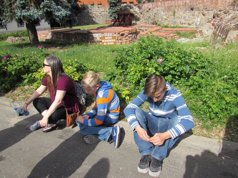 Jessica, Nicholas, and Andrew take a break