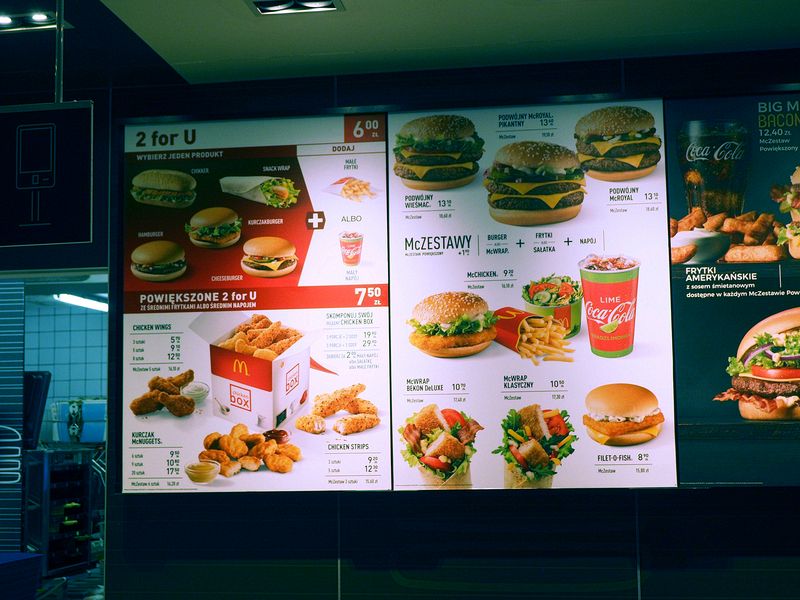 McDonalds menu - 1