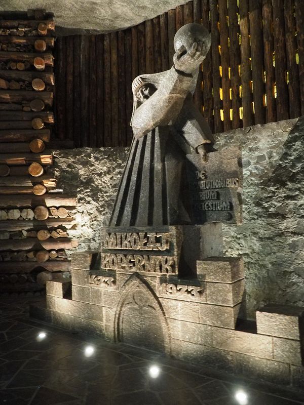 Monument to Nicolaus Copernicus made from salt