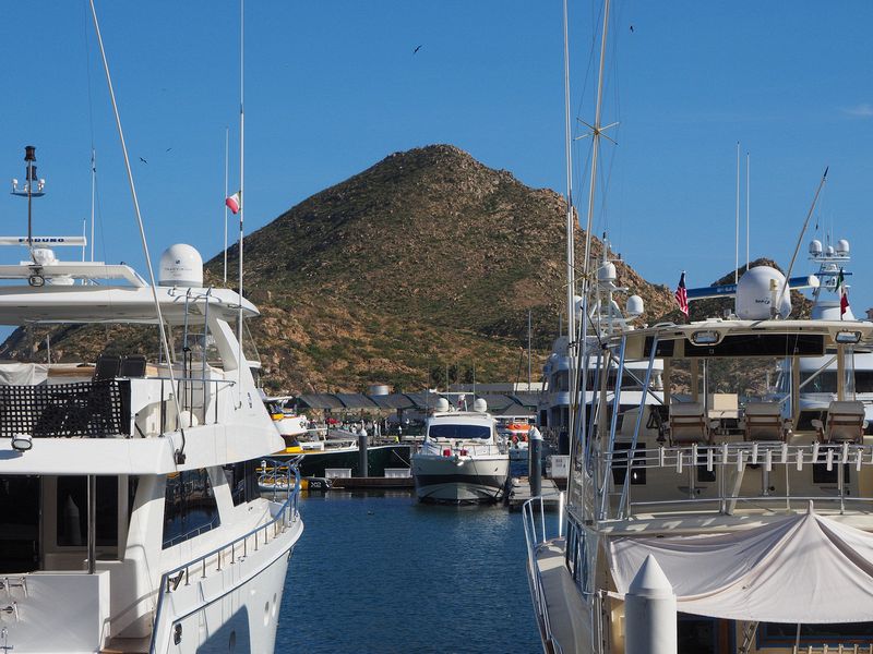 A small mountain next to the harbor