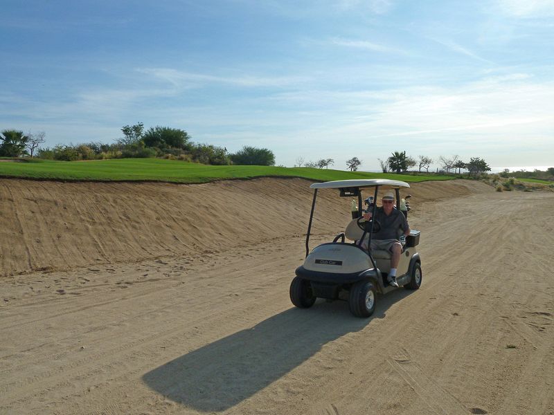 An arroyo crosses the fairway