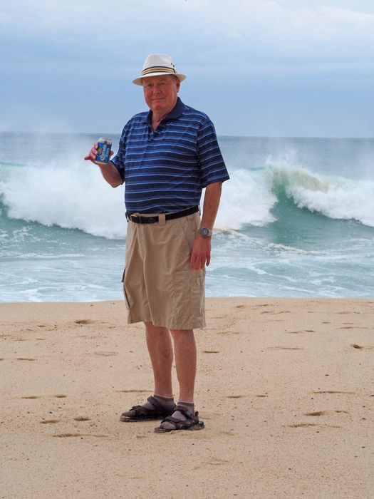 Corona on the beach--Livingston's idea of Thanksgiving