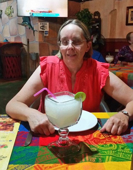 June got a mighty big margarita