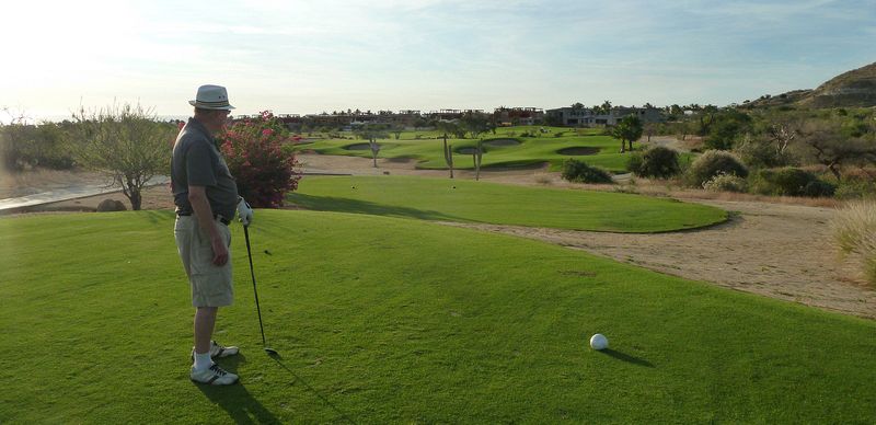 Livingston gets ready to tee off