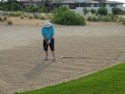 Livingston is in the sand trap