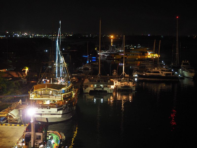 Boats at night