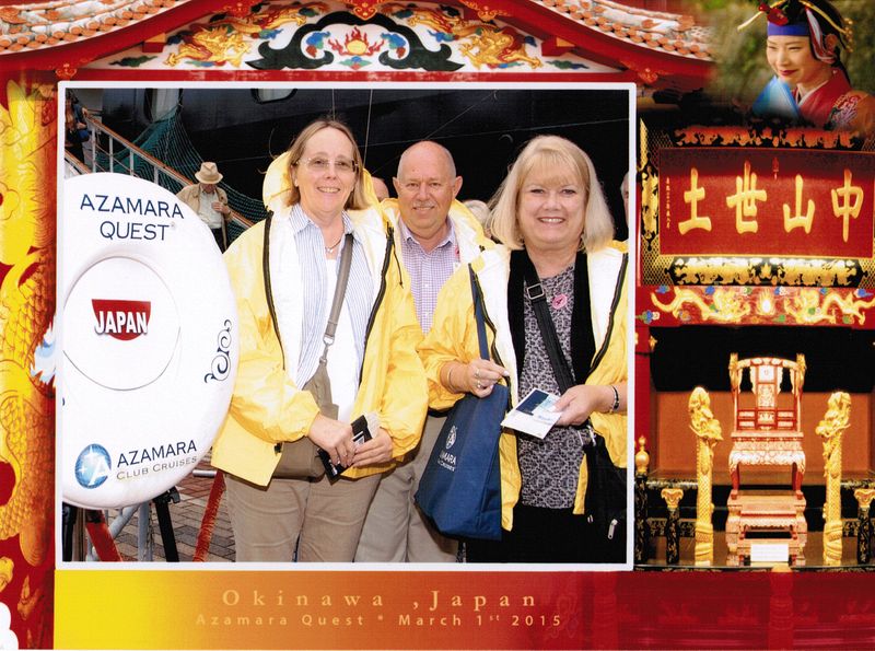 Disembarking in Okinawa, Japan