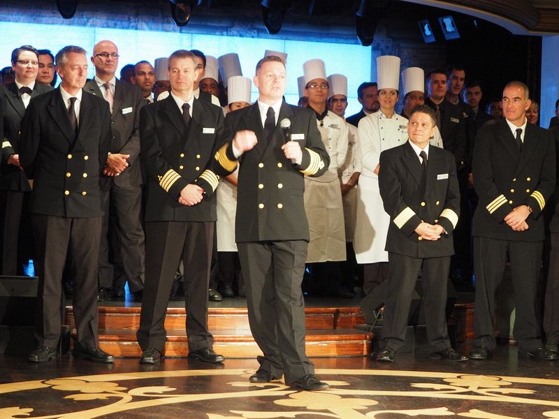 Some of the ship's staff