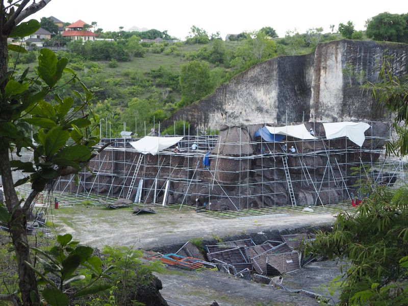 Construction site where huge Garuda will go