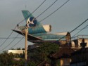 Fuselage of a jet at a restaurant