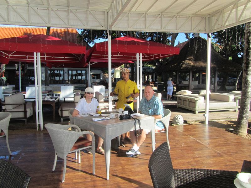 June and Pete at breakfast