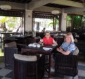 Linda and June in one of the hotel restaurants