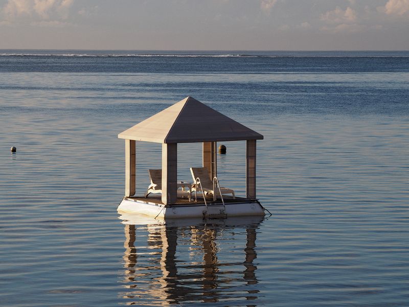 Lounging platform near the beach