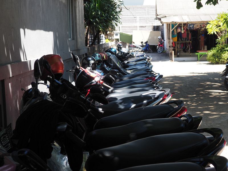 Motorbikes parking