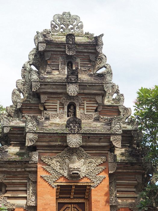 Ornate carvings on the palace entrance