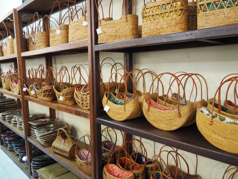 Rattan purses