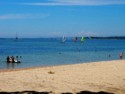 Small sailboats at the beach