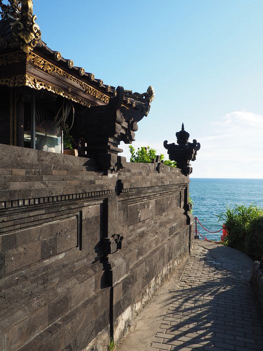 Small shrine at the ocean's edge