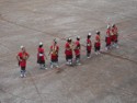 A local Taiwanese native dance troupe awaits our arrival