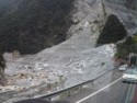 A massive rock slide