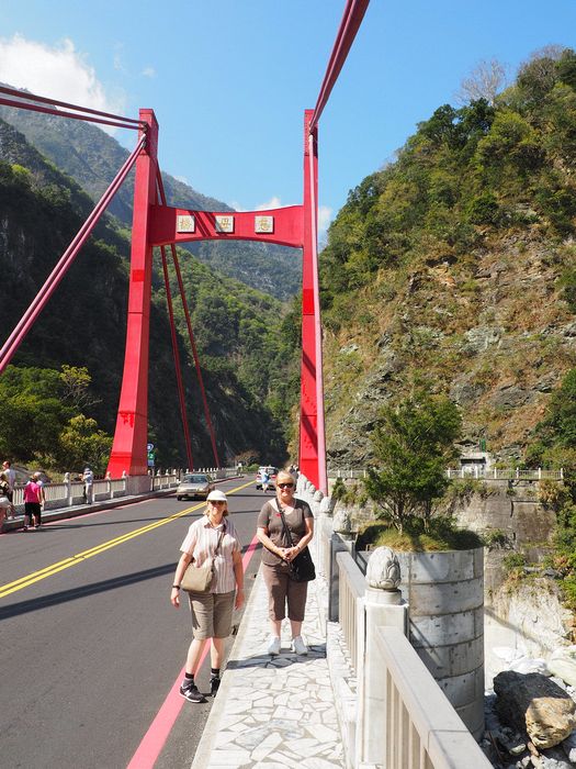 June and Linda on the Cimu Bridge