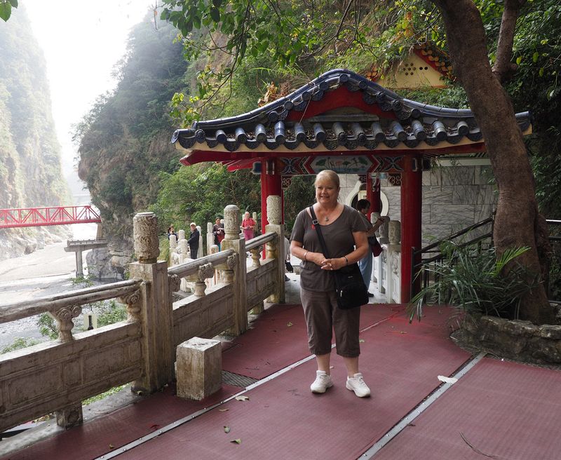 Linda at the shrine