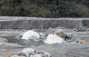 Some of the marble in the river looks as white as snow